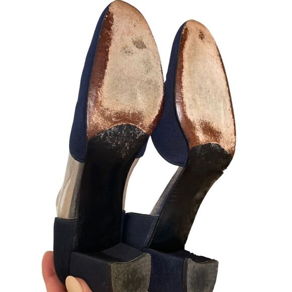 Staurt Weitzman Navy Blue Satin Heels - Picture 6 of 6